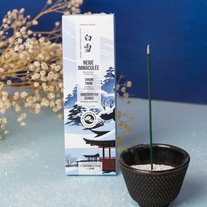 Tradícionális japán füstölőpálcika, kevés füsttel - friss, fás, balzsamos illat - stresszoldás, pihenés, meditáció